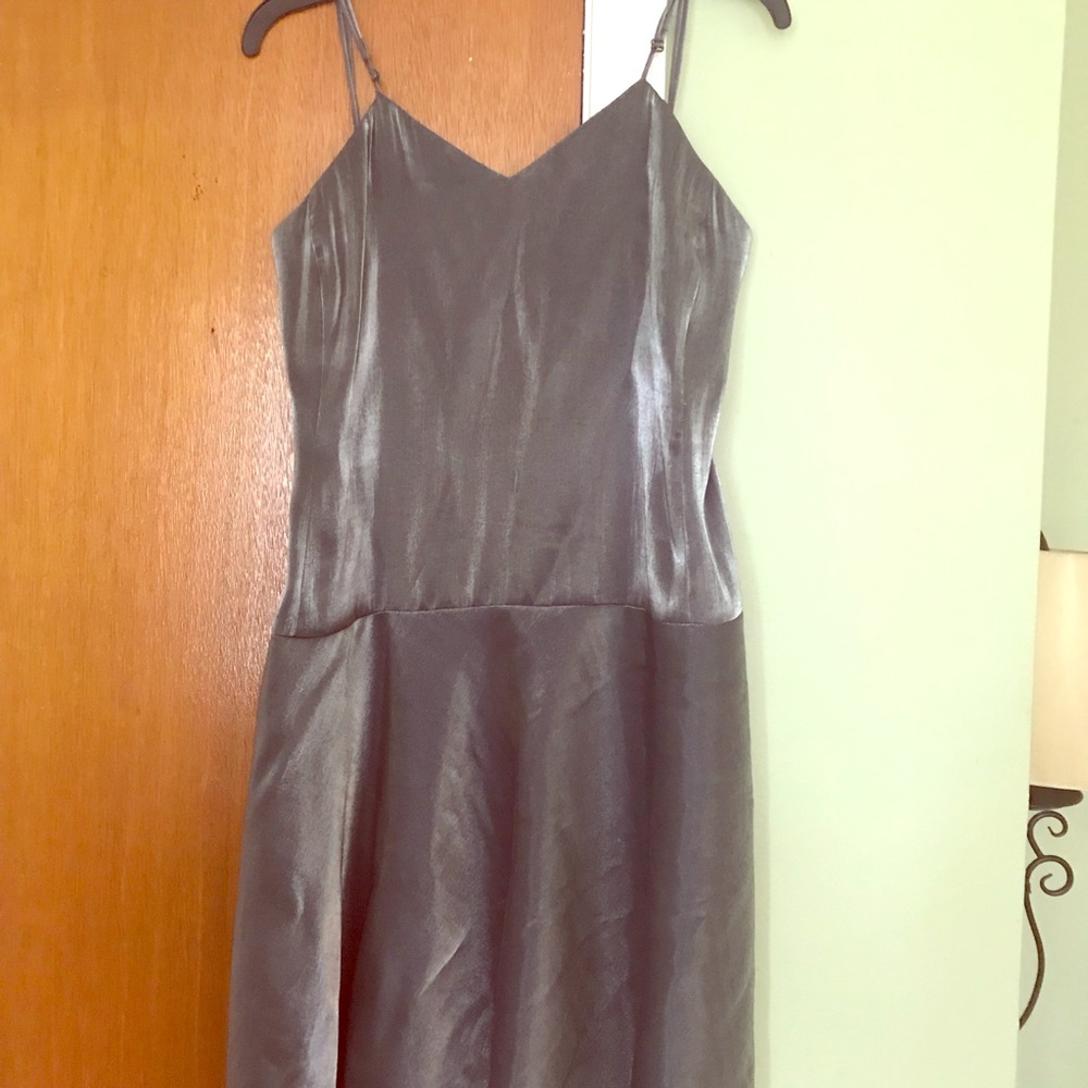 Gray sateen dress